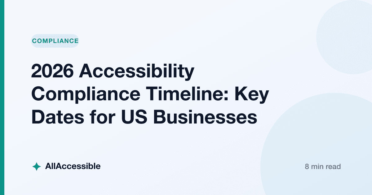 2026 Accessibility Compliance Timeline: Key Dates for US Businesses