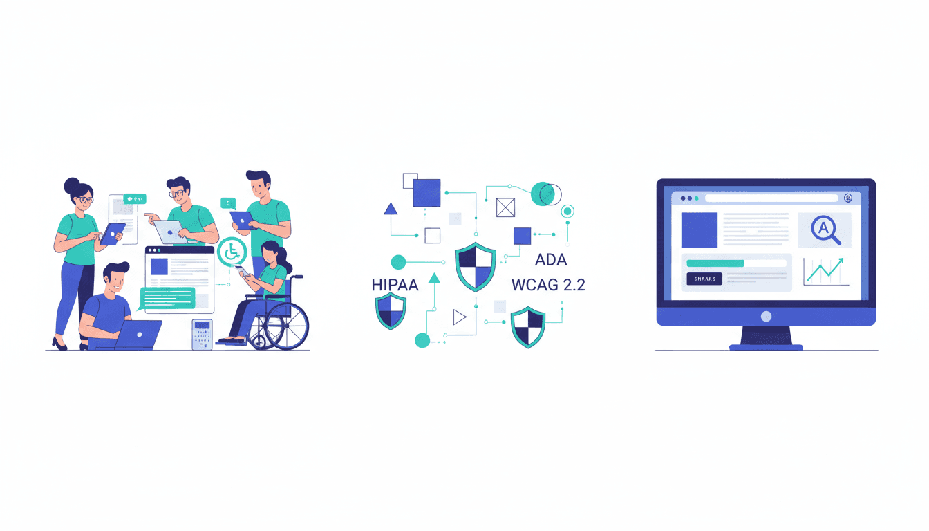 Healthcare Website Accessibility: Meeting HIPAA, ADA, and WCAG 2.2 Requirements