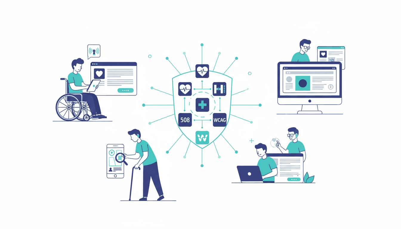 Healthcare Website Accessibility: HIPAA, Section 508 & WCAG Compliance Guide 2025