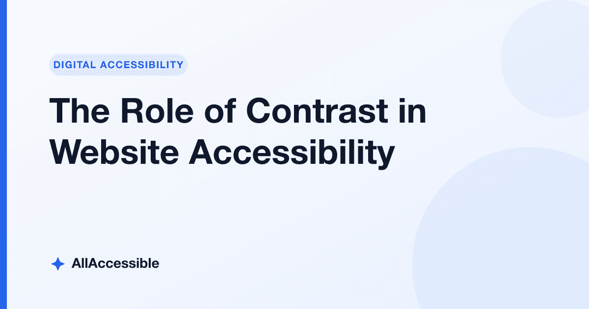 The Role of Contrast in Website Accessibility